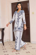 Off-White & Grey Floral Printed Co-ord Set