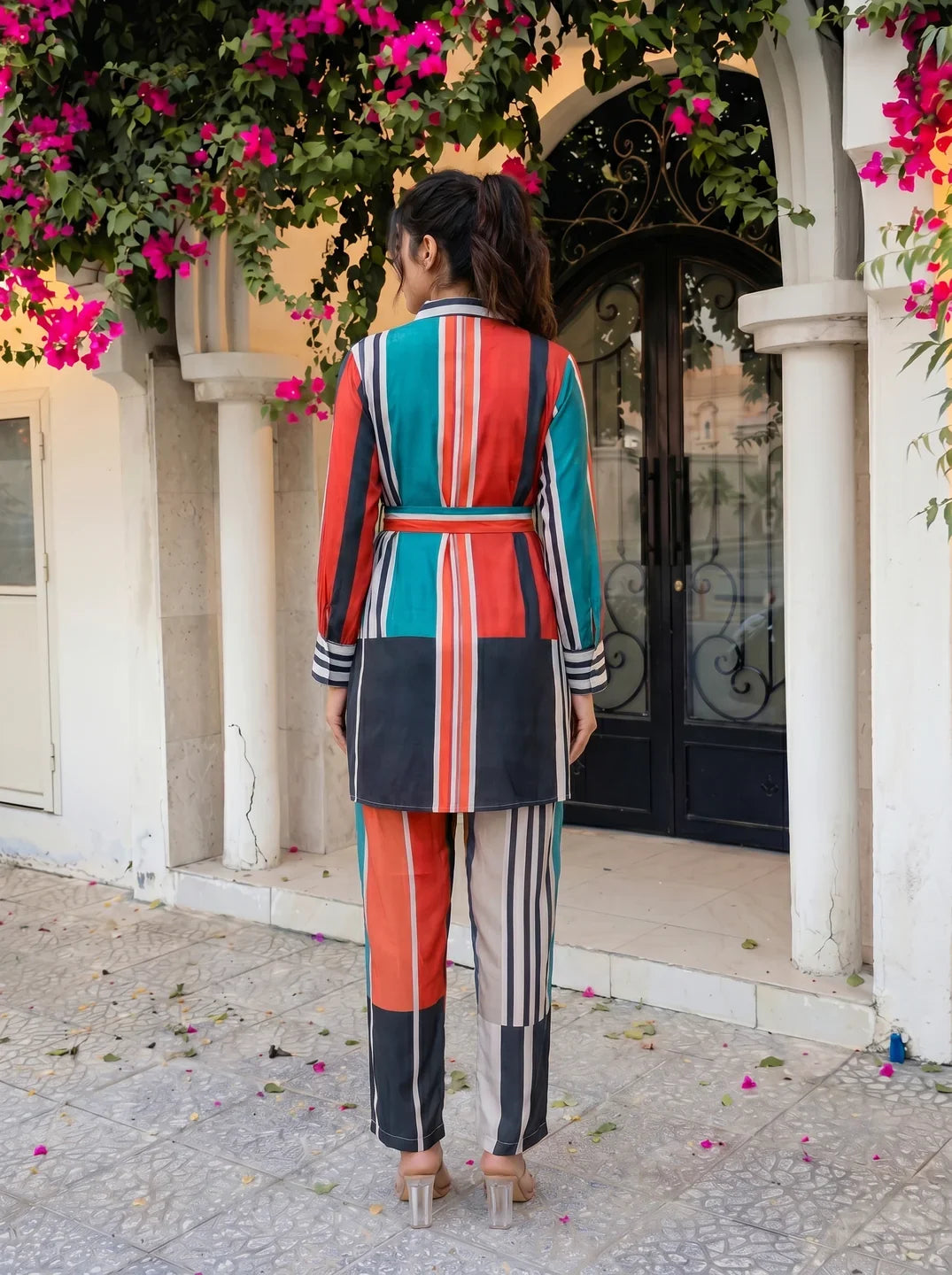 Multicolor Muslin Co-ord Set