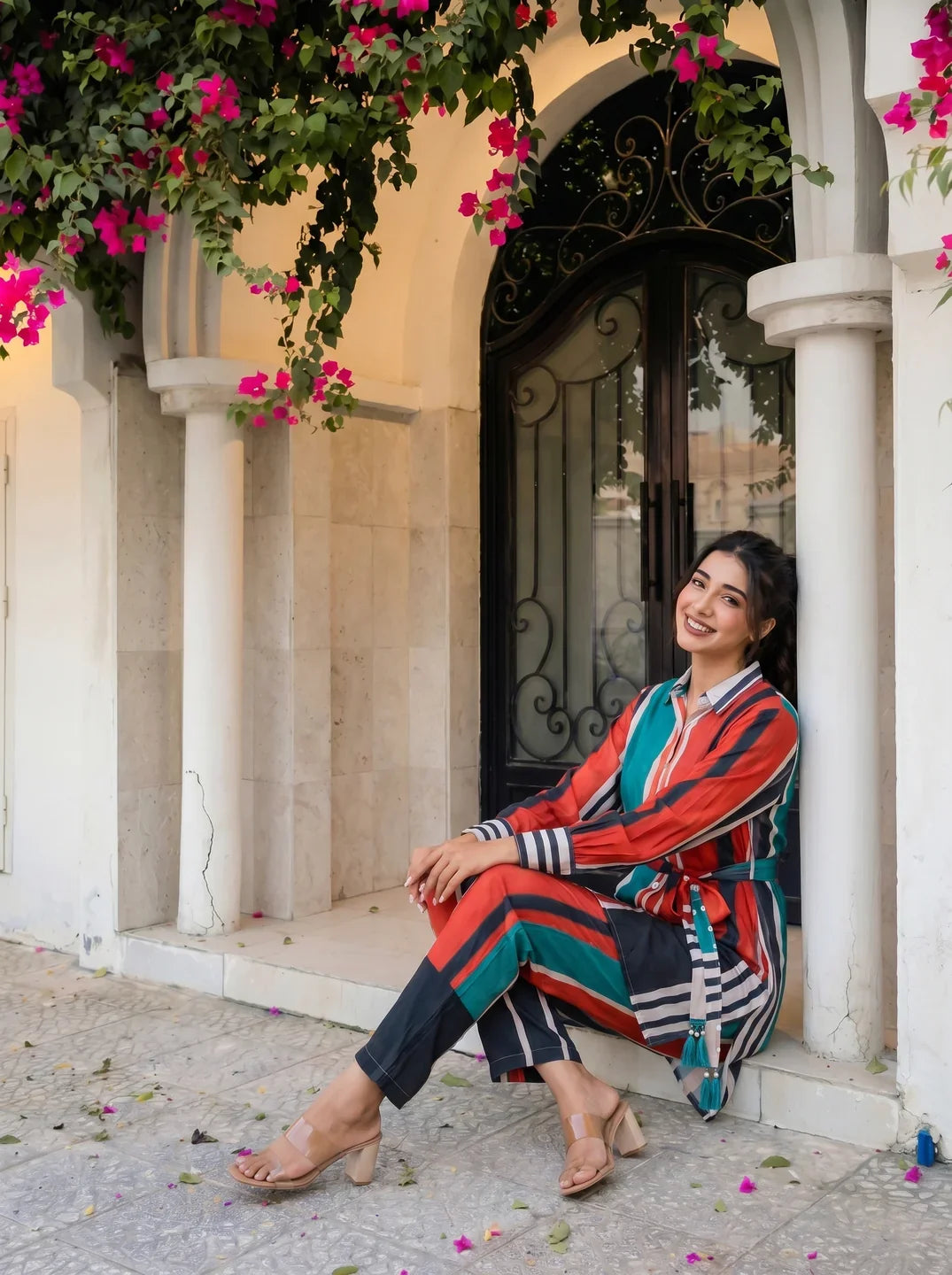 Multicolor Muslin Co-ord Set