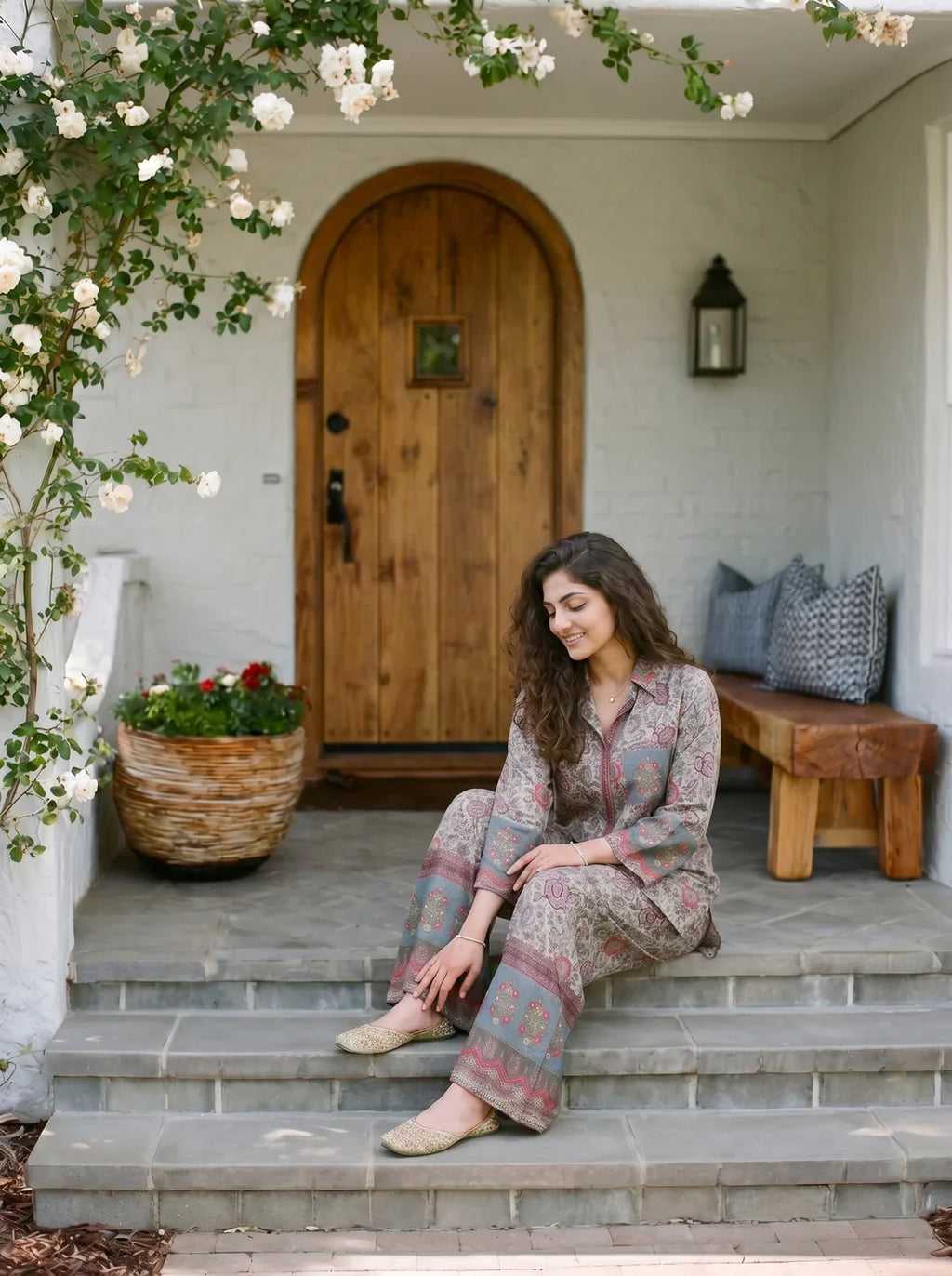Floral Printed Muslin Co-Ord Set