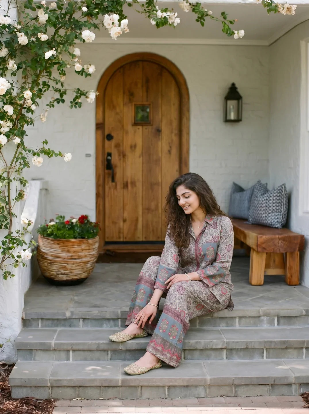 Floral Printed Muslin Co-Ord Set