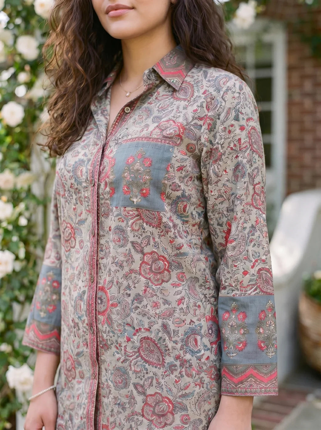 Floral Printed Muslin Co-Ord Set