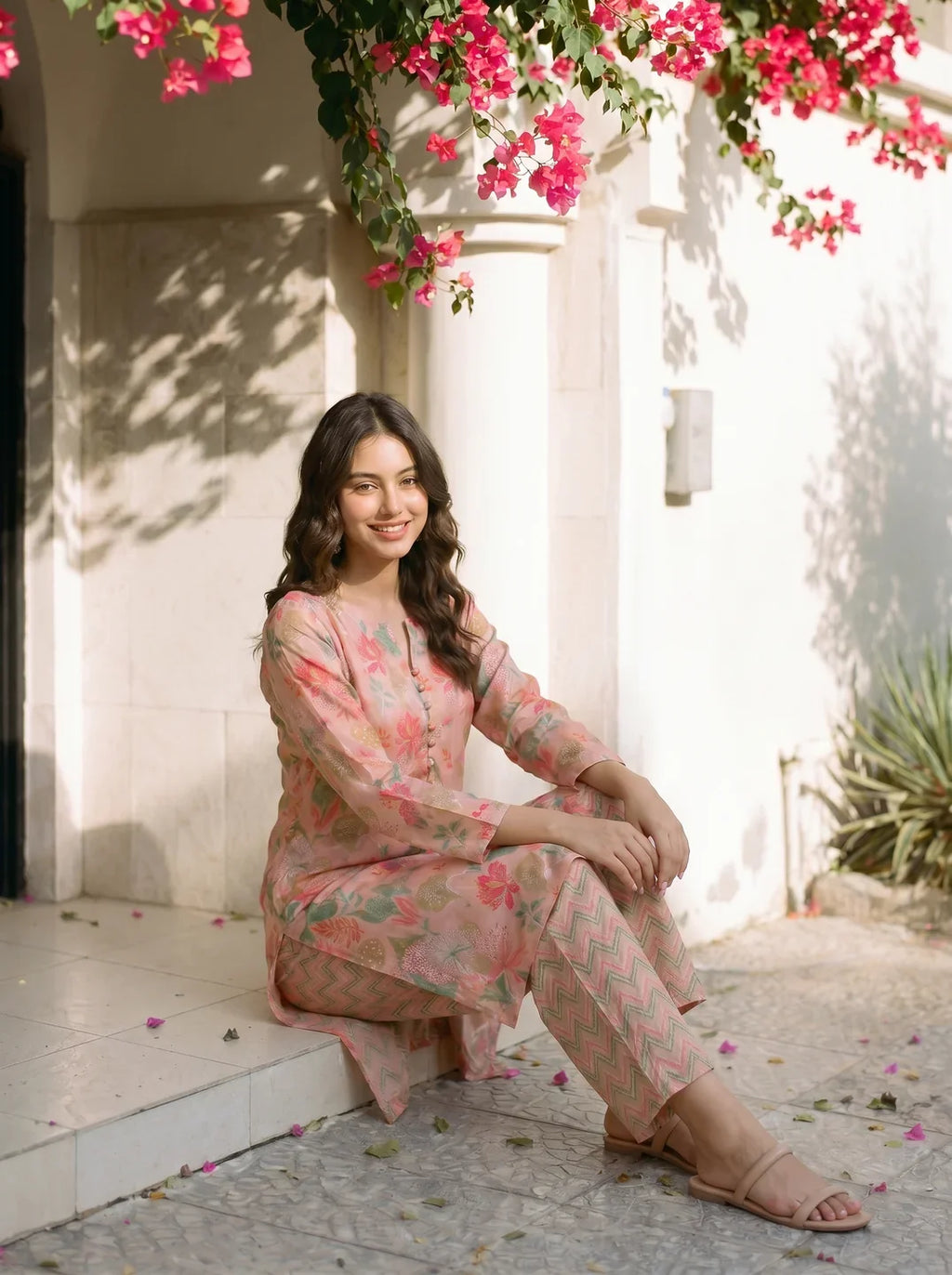 Aster Printed Muslin Co-Ord Set